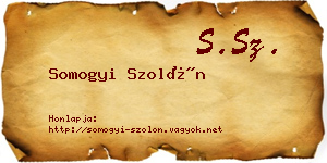 Somogyi Szolón névjegykártya